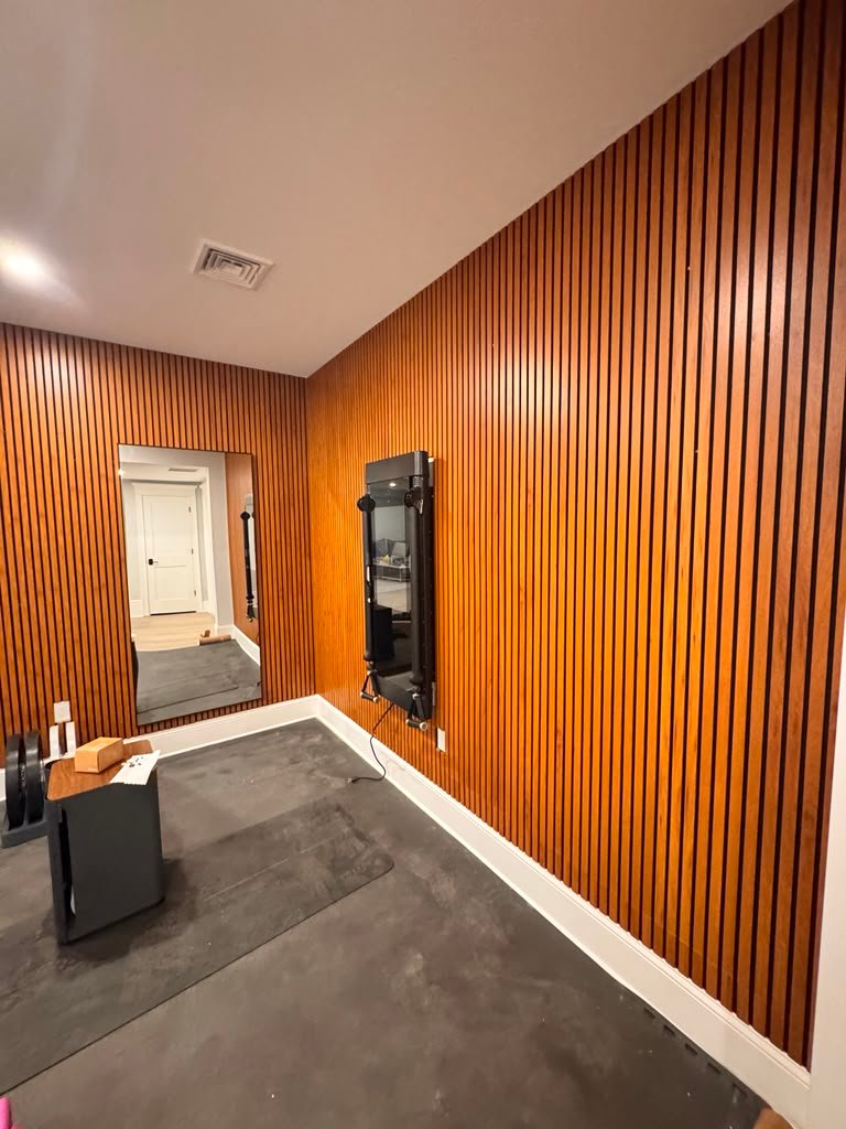 Acoustic wall panels corner installation