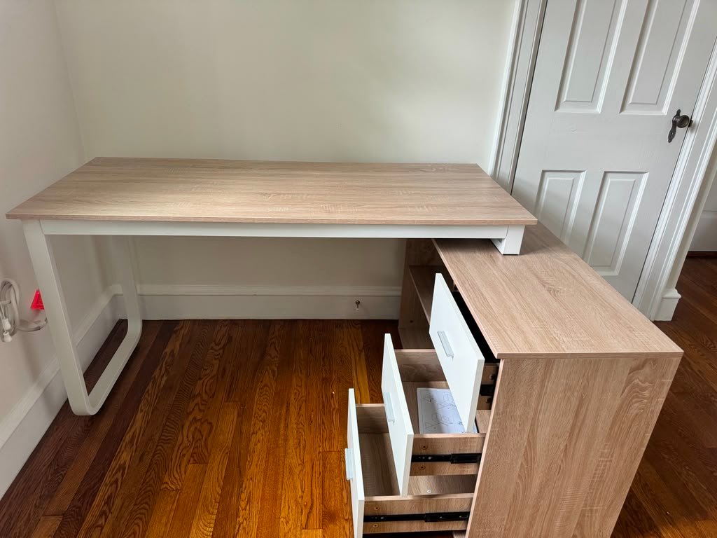 Desk with drawers furniture assembly
