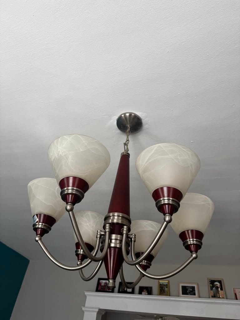 Chandelier light fixture installation