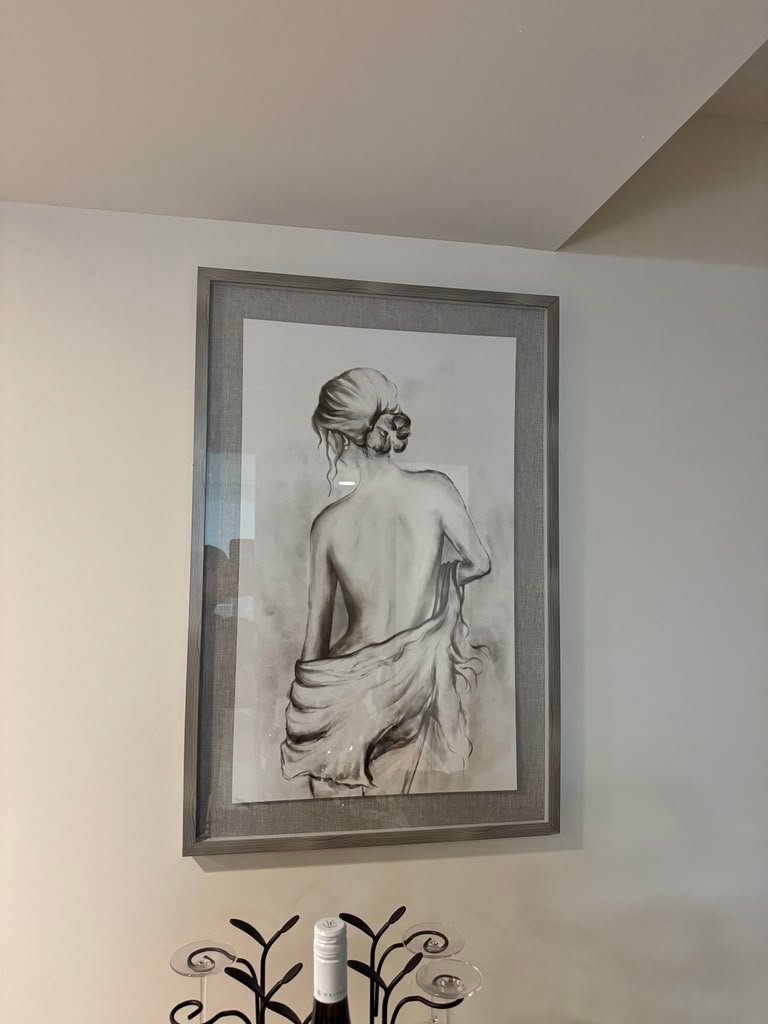 Large framed art picture hanging