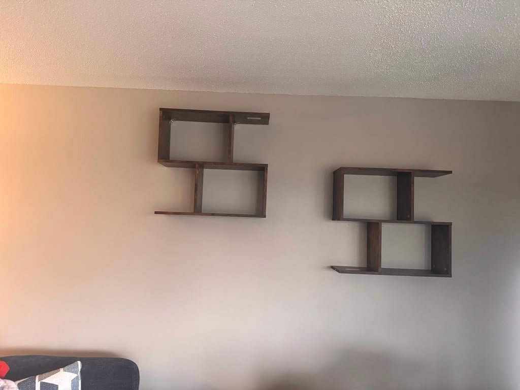 Pair of decorative wall shelves