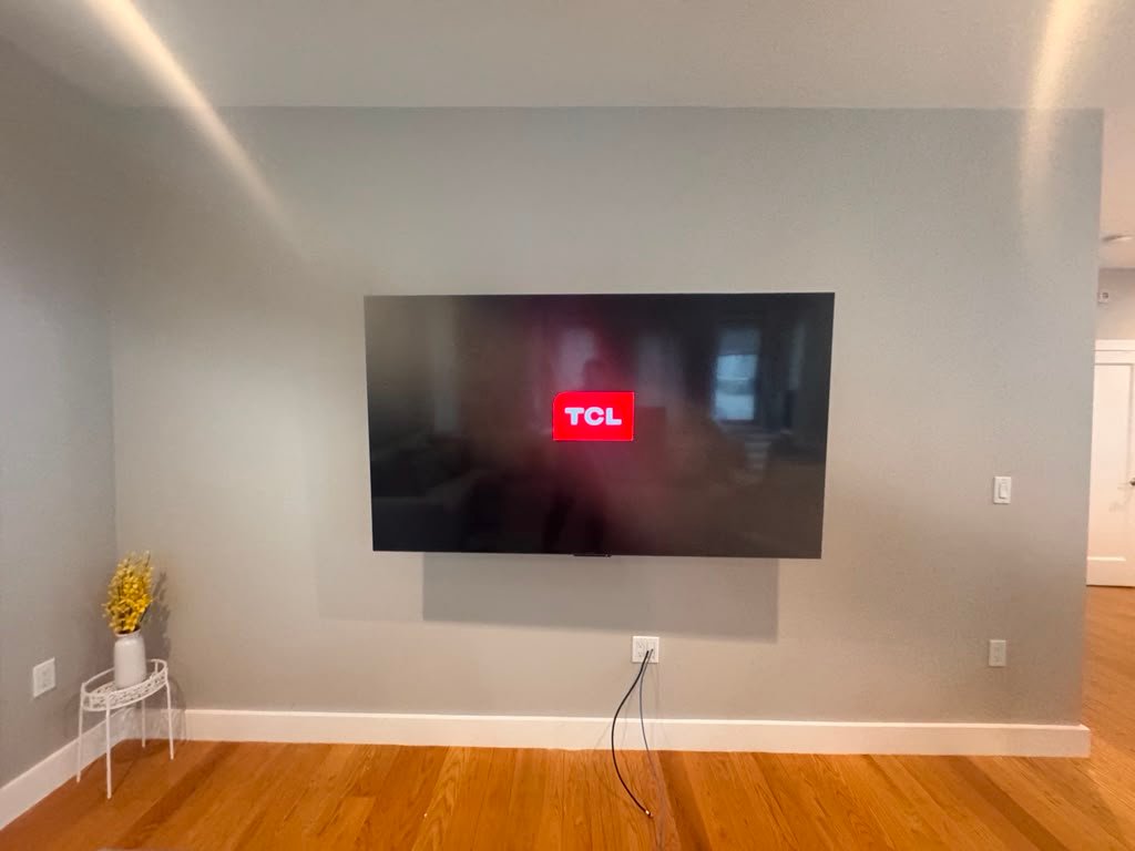 TV mounting on living room wall