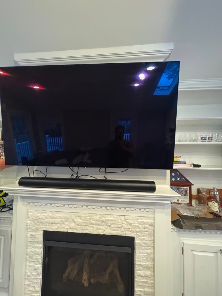TV mounting above fireplace